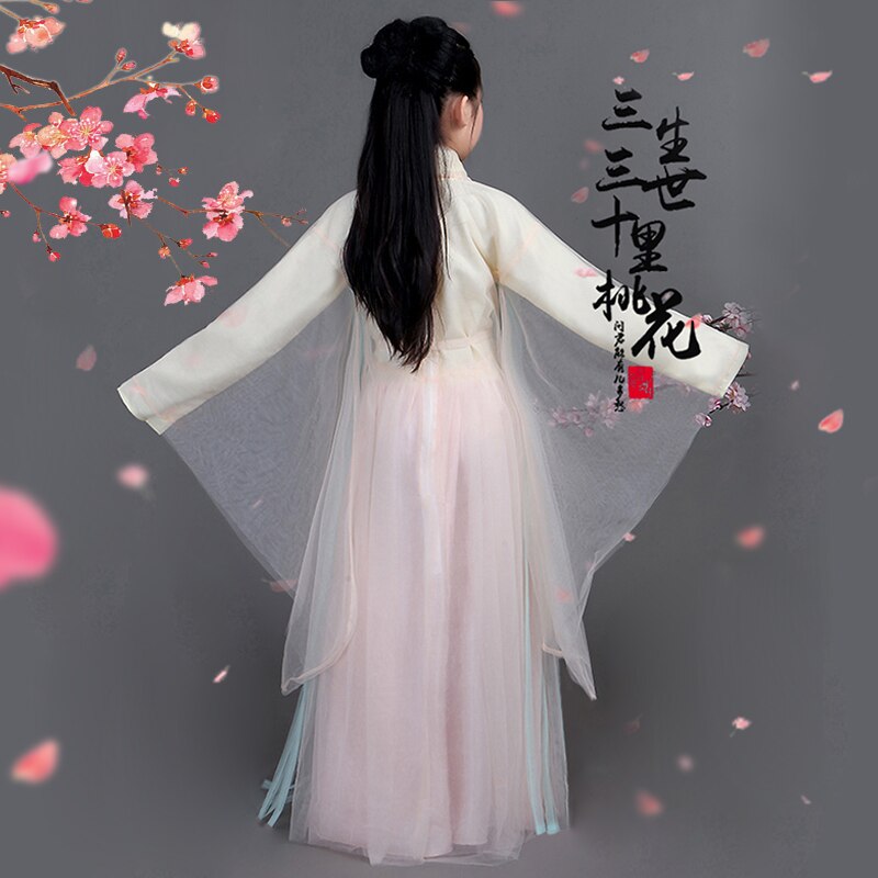 Trajes chinos de baile tradicionales para niñas, ópera antigua dinastía tang han ming hanfu, vestido infantil, ropa de danza folclórica para niños