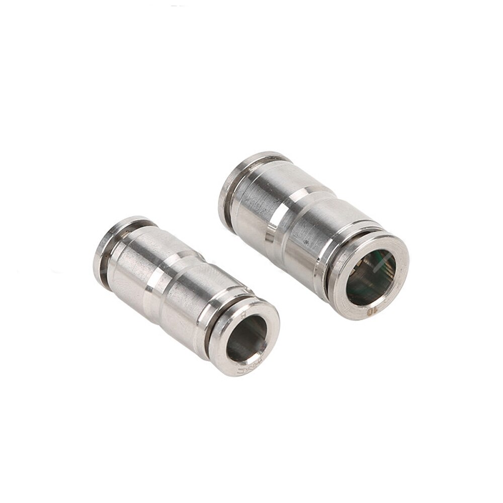4 6 8 10 12 14 16mm PU Tube Equal Pneumatic 304 Stainless Steel Push In Quick Connector Release Air Fitting Plumbing Home Brew