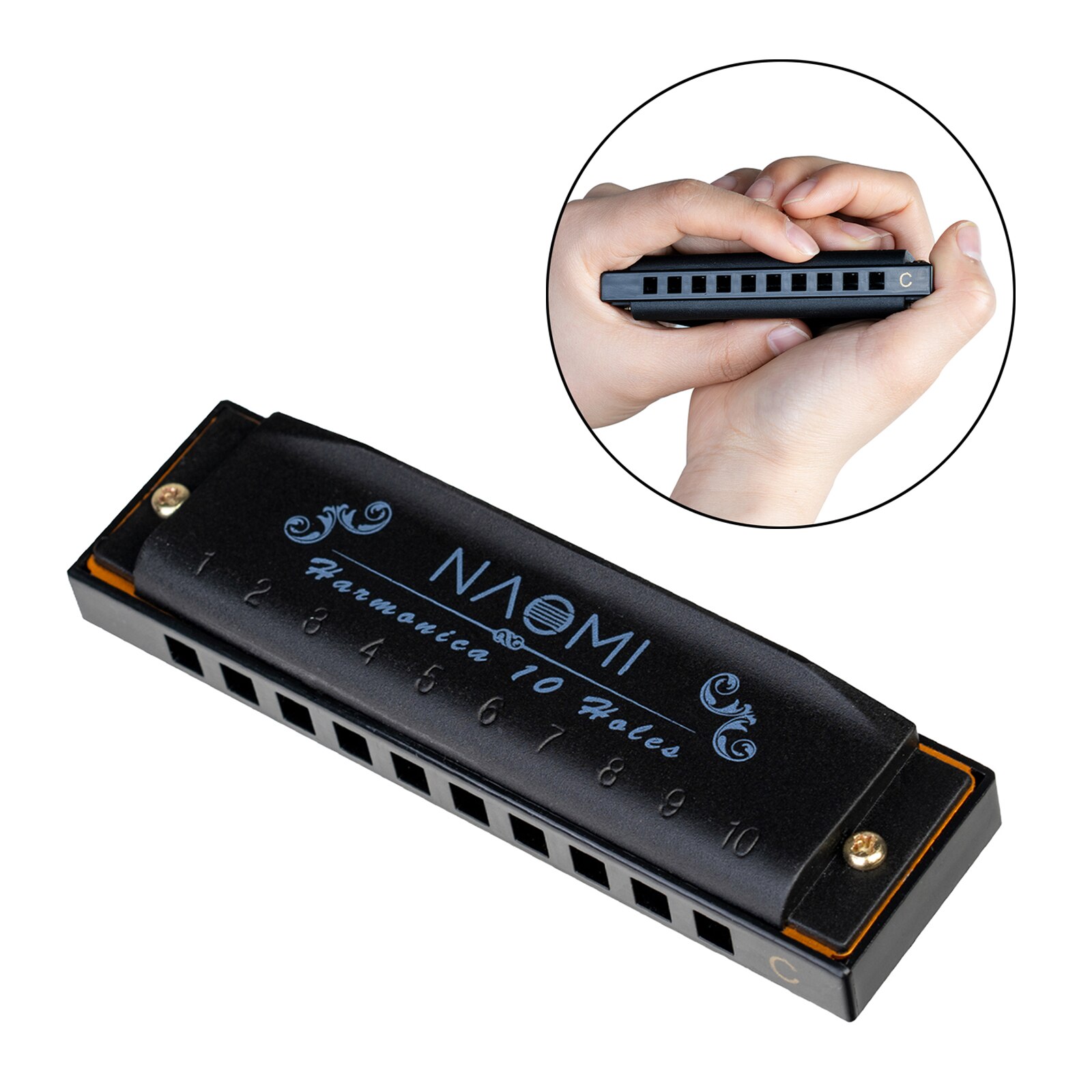 10-Hole Diatonic Blues Harmonica Key of C D G 3 Tone for Beginners Durable