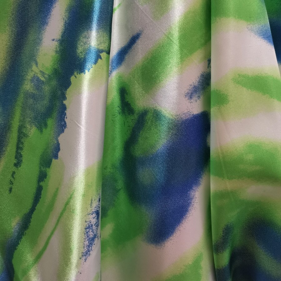 Blødt håndværk satin foring stof blank ombre tissue tilda diy tørklæde bånd dekorationsstof