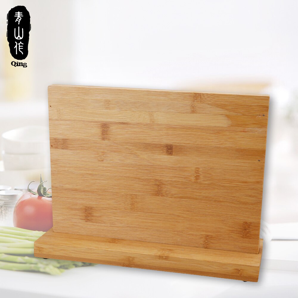 Qing Magnetic Knife Block Stand Holder Rack Chef Knives Display Storage Organizer Solid Base Anti-Slip Kitchen Home Accessory