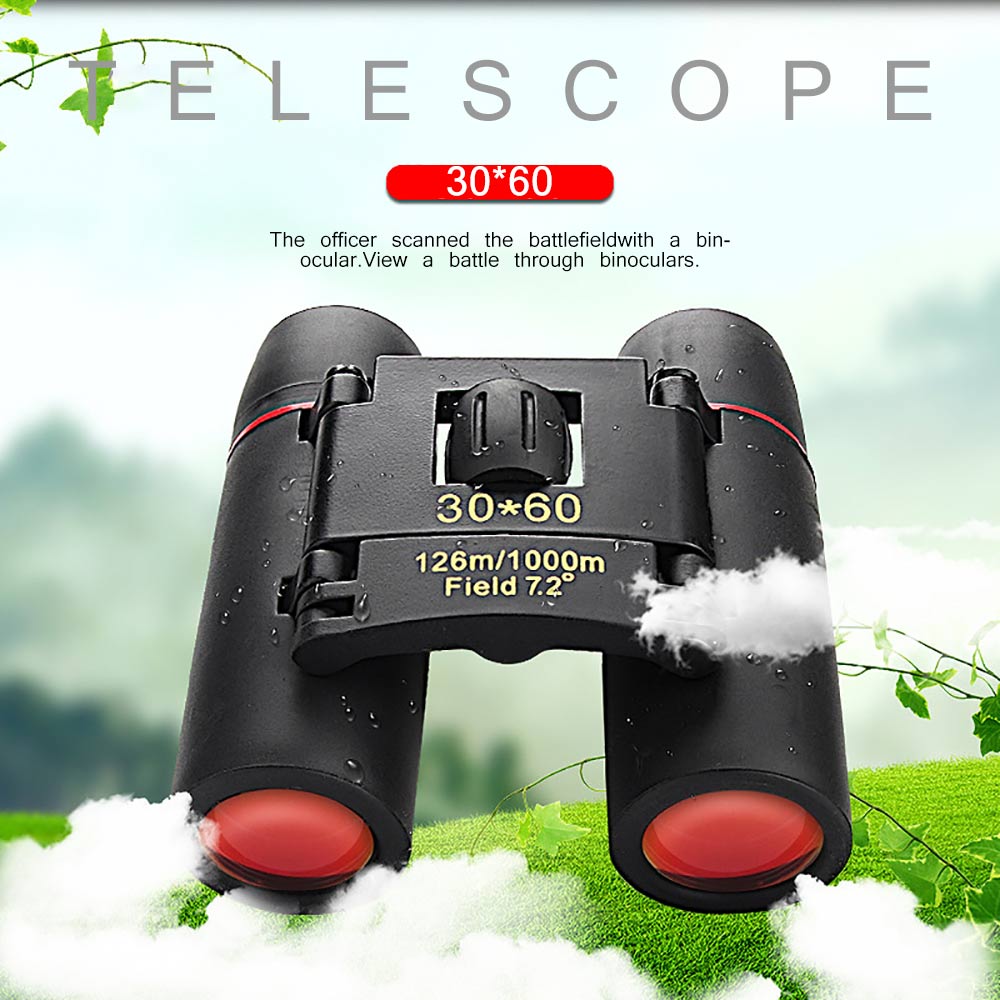 30X60 HD Leistungsstarke Fernglas 1000M Lange Bereich Folding Mini Teleskop Mini HD Fernglas für Jagd Sport Outdoor Camping Reise