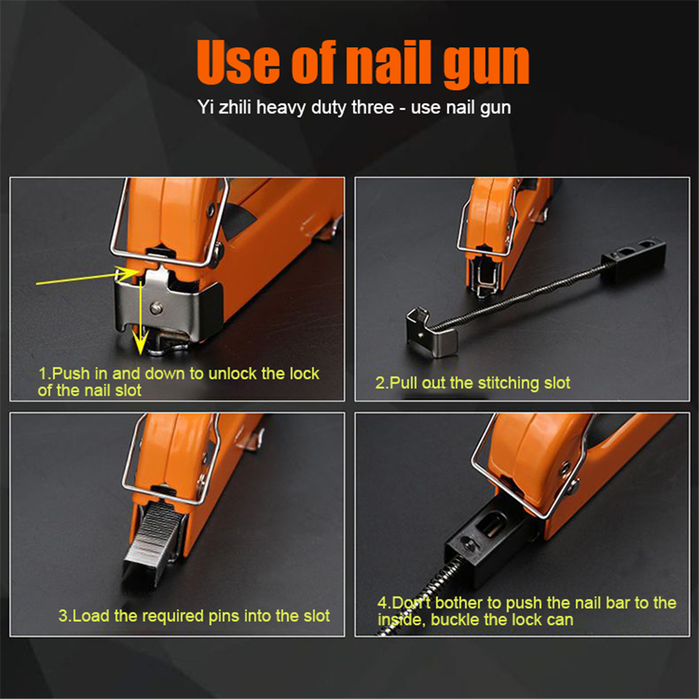 3 in 1 Stapler Heavy Duty with 600pcs Staples - 3 Way Tacker Hand Operated Steel Stapler Brad Nail