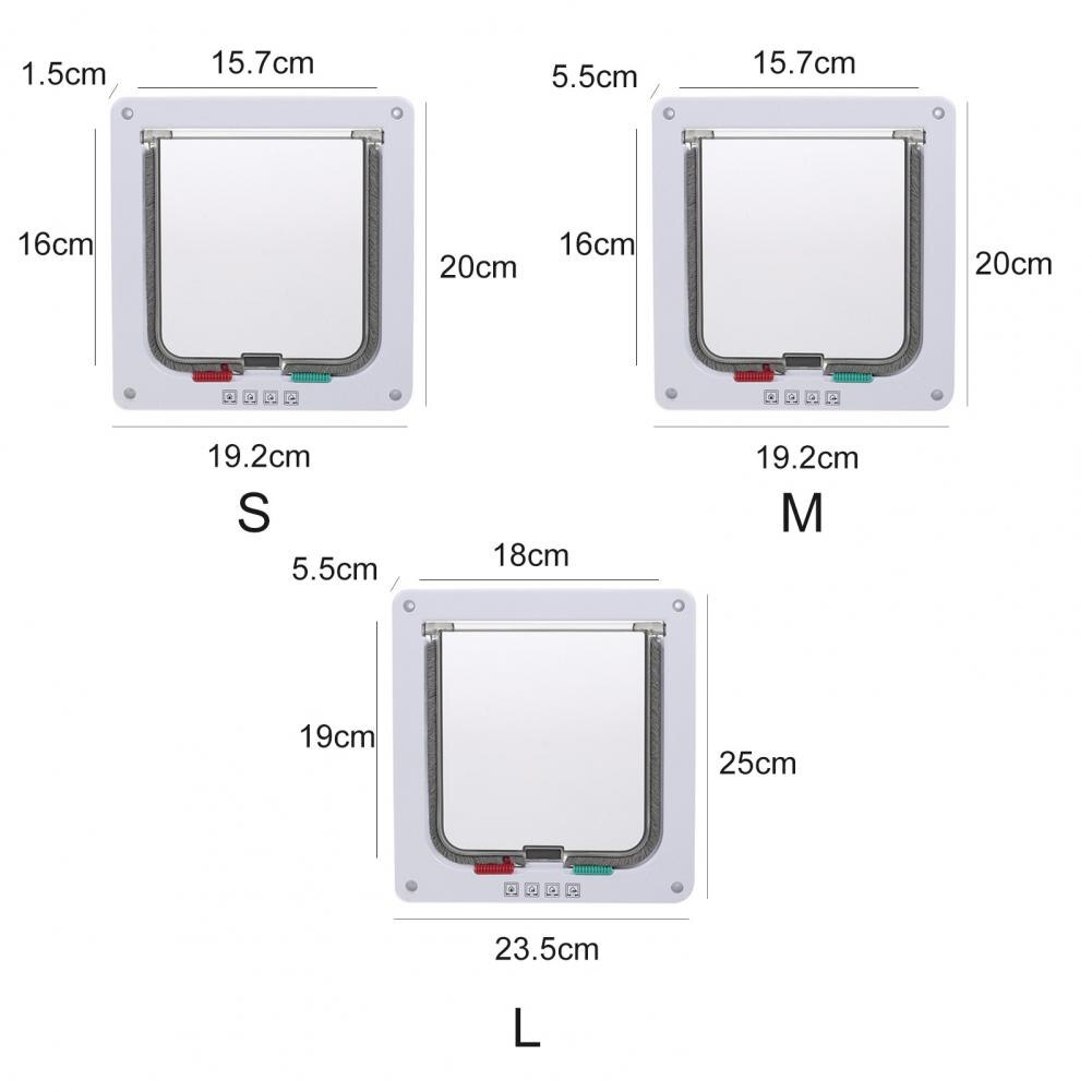 Pet Flap ABS Quiet Pet Cats Door Flap for Cats Brown Pet Locking Cover Doorway