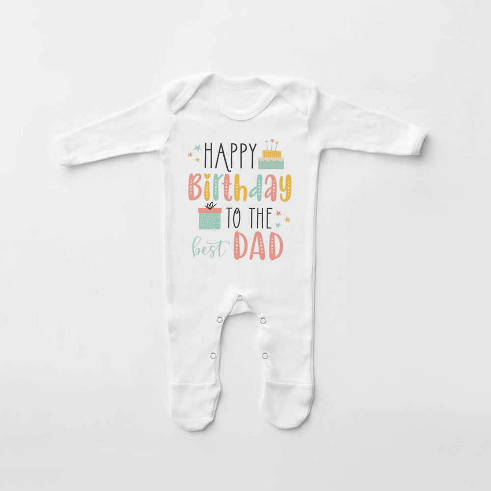 Babygrow-traje de dormir con estampado de feliz cumpleaños para papá, traje para bebé que viene a casa, de ducha para recién nacido, pijama infantil: Verde militar / 3M