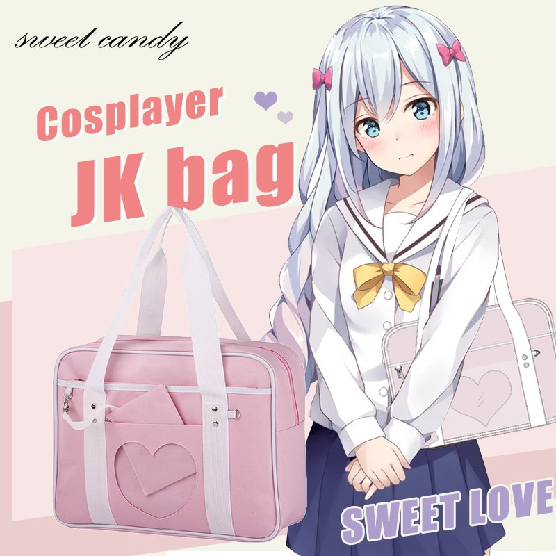 Stijl Roze Japanse Reizen Schouder Schooltassen Voor Vrouwen Meisjes Grote Capaciteit Bagage Organizer Handtassen Totes met Cosplayer