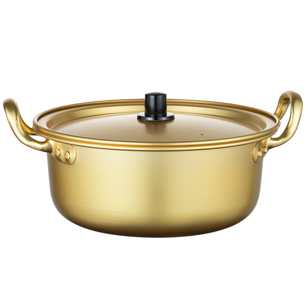 Aluminum Instant Noodle Pot Ramyun Cooker w/ Handles Fast Cooling Boiler: 18 cm