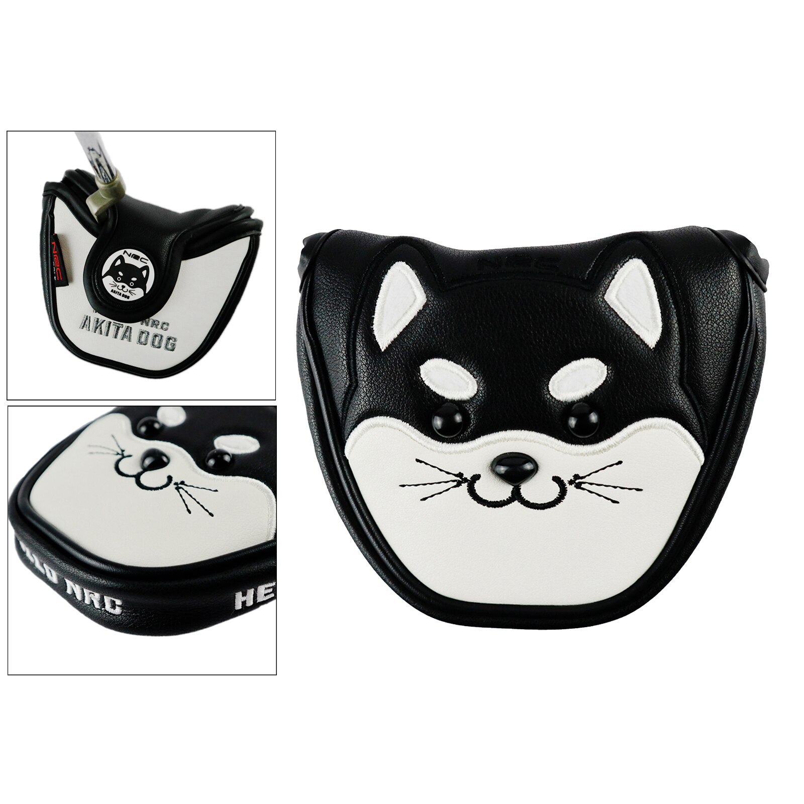 Cute Cat Golf Club Mallet Putter Head Cover Protective Magnetic Closure Headcovers