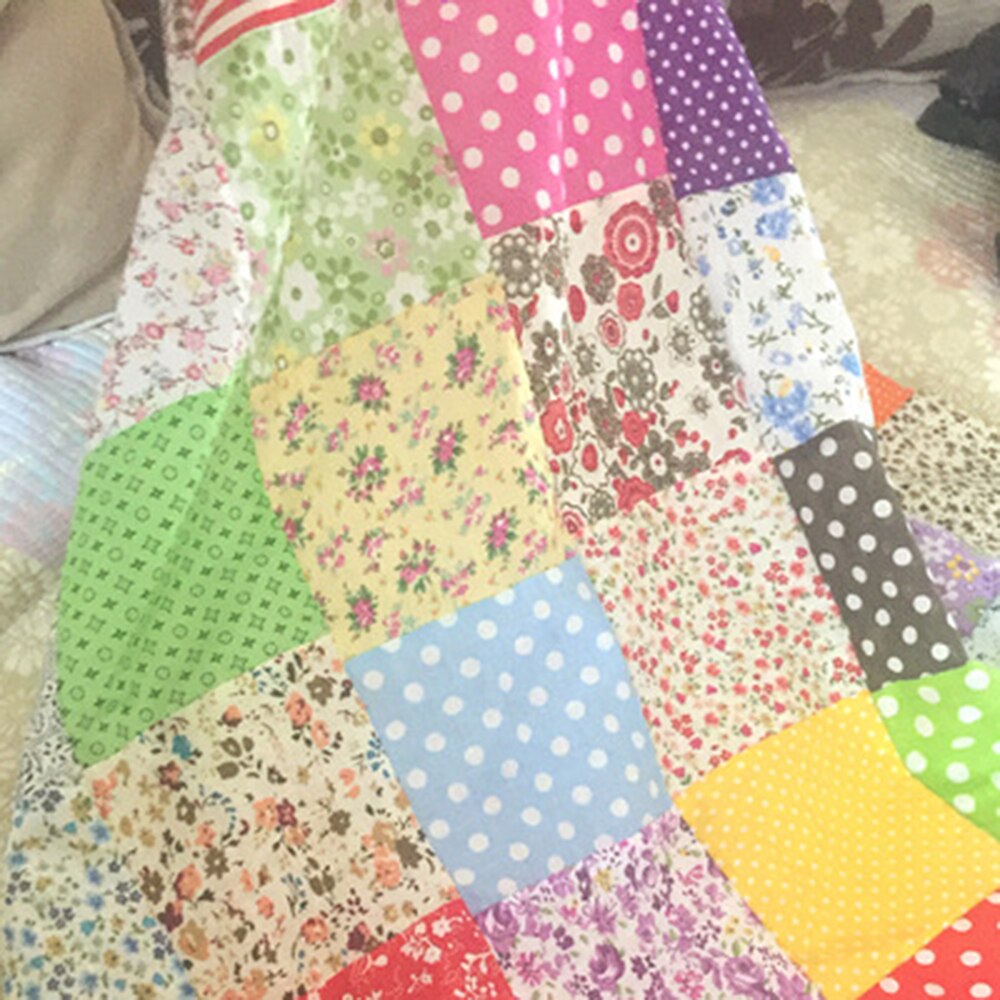 Handmade 5pcs DIY Cotton Fabrics Patchwork Group Plain Cloth Various Patterns Floral Square Cotton Cloth 50*50cm