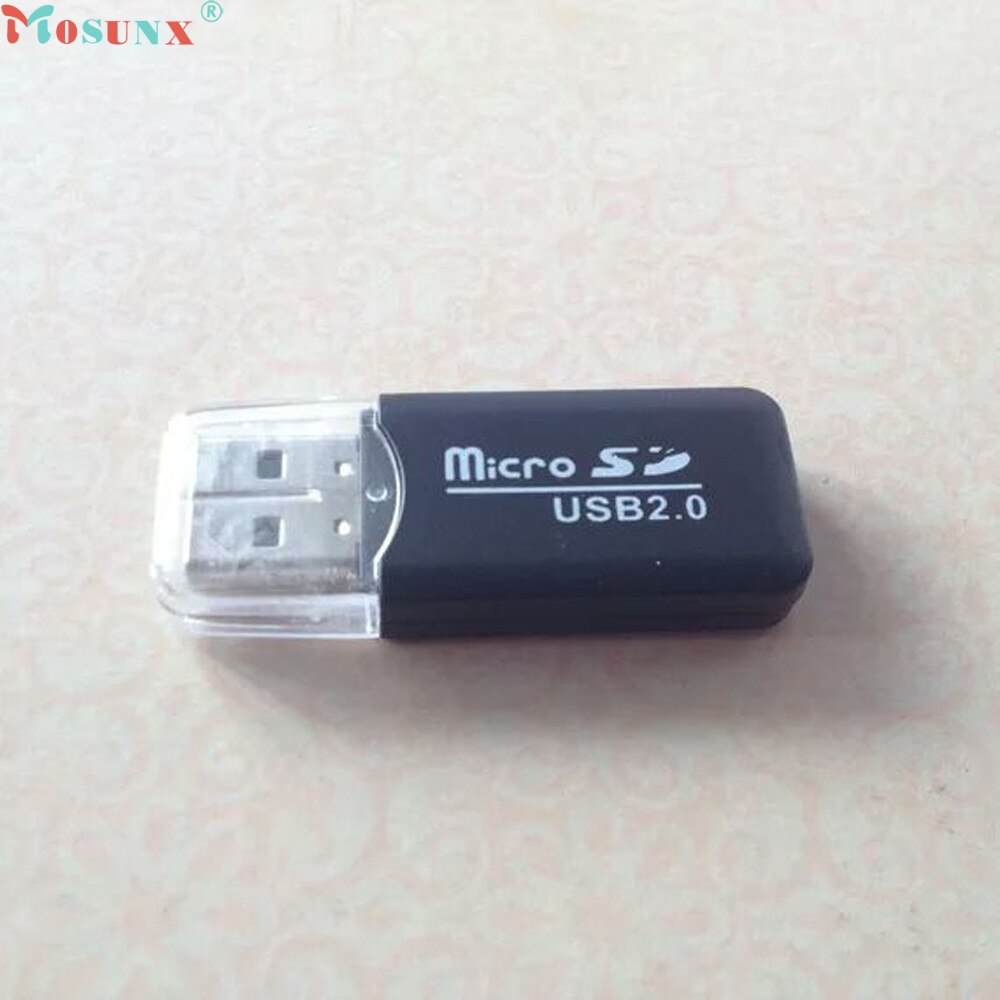 Mosunx Factory Price USB 2.0 Micro SD SDHC TF Flash Memory Card Reader Mini Adapter For Laptop 0217