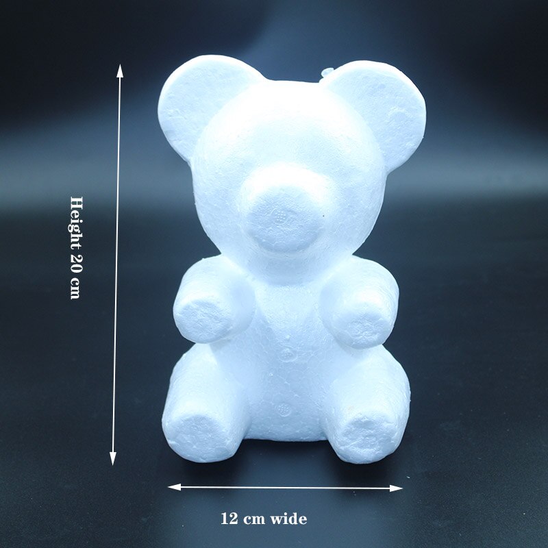 1 stykker 20 cmfleurs artificielles mousse ours en peluche de roses moule bricolage cadeaux polystyrène styromousse mariage s: 4