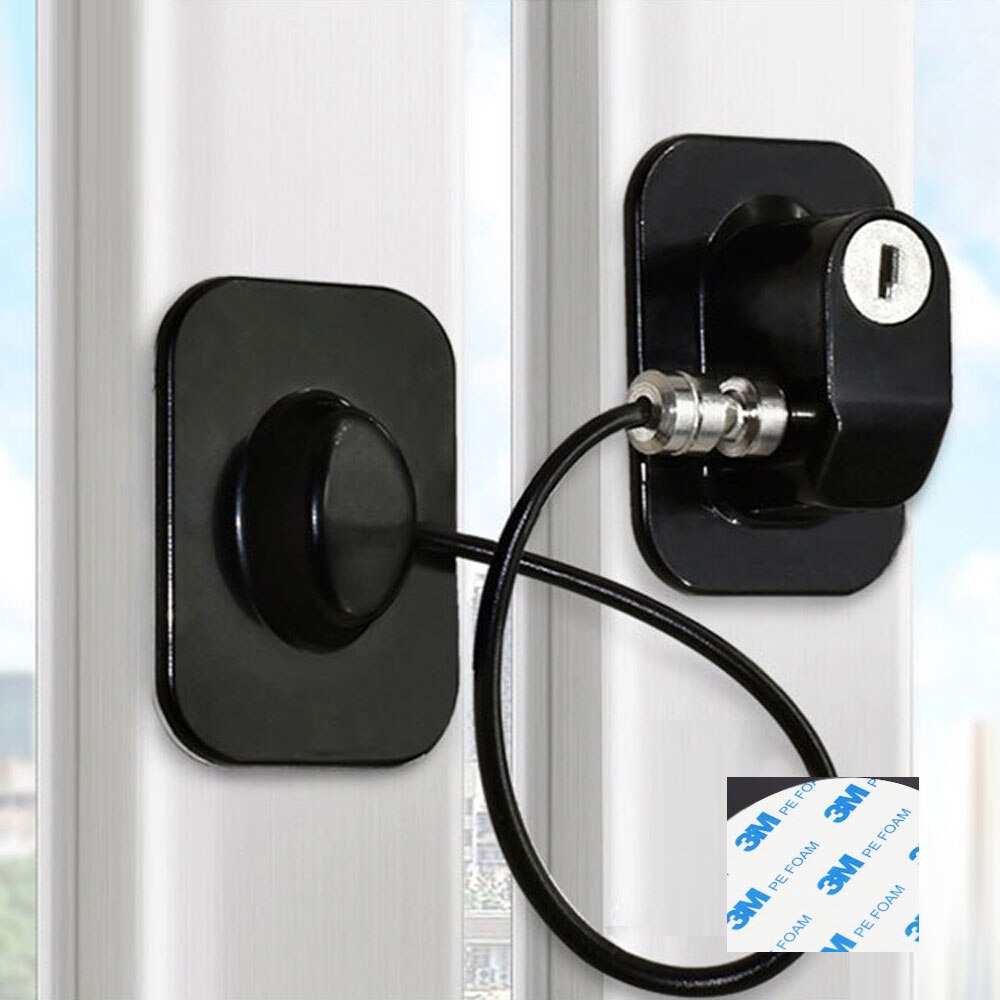 1 pc porta da janela restrictor segurança do bebê bloqueio de cabo de segurança catch fio porta de aço inoxidável limite bloqueio proteção crianças