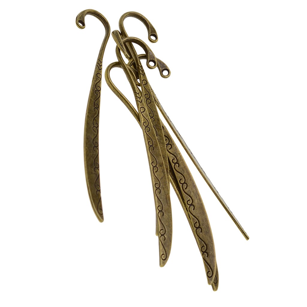 6Pcs Vintage Metal Bladwijzers Leeswijzer Boek Kantoorbenodigdheden Brons