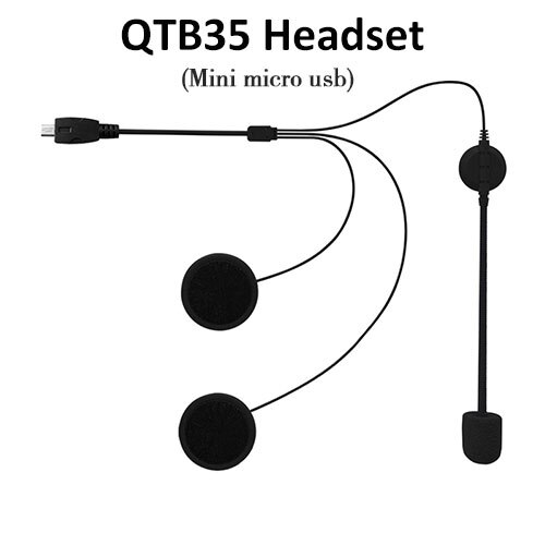 VR robot QTB35 accesorios para auriculares para casco tipo c/Cable cargador Micro USB para auriculares de motocicleta: Mini Micro Headset
