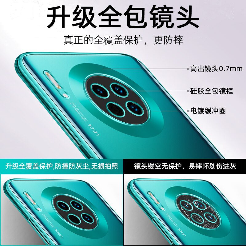 Camera Beschermende Plating Slanke Telefoon Case Voor Huawei Mate 30 Pro Mate30Pro Originele Soft Clear Ultradunne Silicone Cover