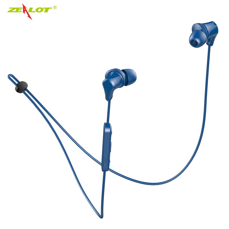 ZEALOT H11 Sport Bluetooth Earphone Running Waterproof Wireless Headphones Handsfree Headset with Mic for Phones connect 2 devic: Blue