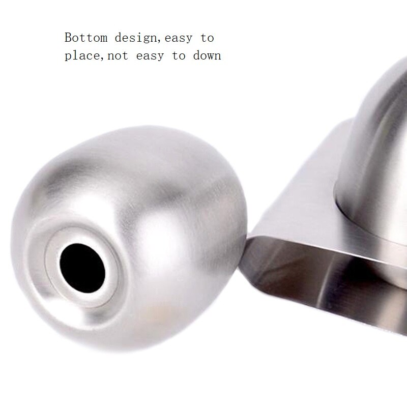 Äggformad kryddburk i rostfritt stål ricin kryddburkar pepparshaker grill saltlåda tandpetare plåt köksredskap