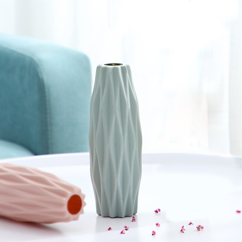 Plast blomstervase hjemmekontor hotel blomst kunstig plante tør blomster dekoration vase container