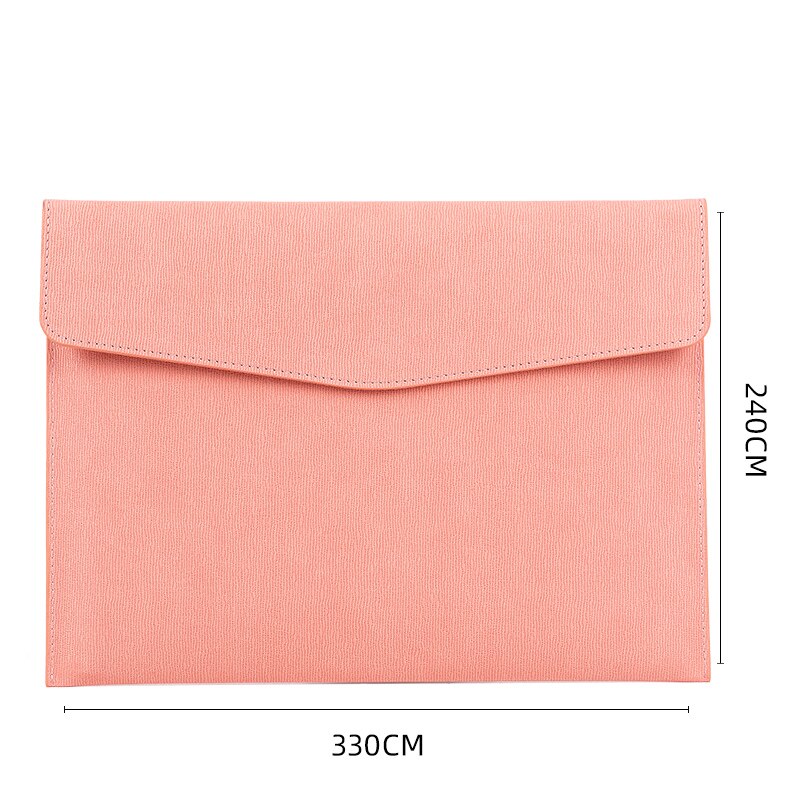A4 File Folder Documents Portable Paper Organizer Envelope Bag Storage Box Stationery for Business Office: Pink