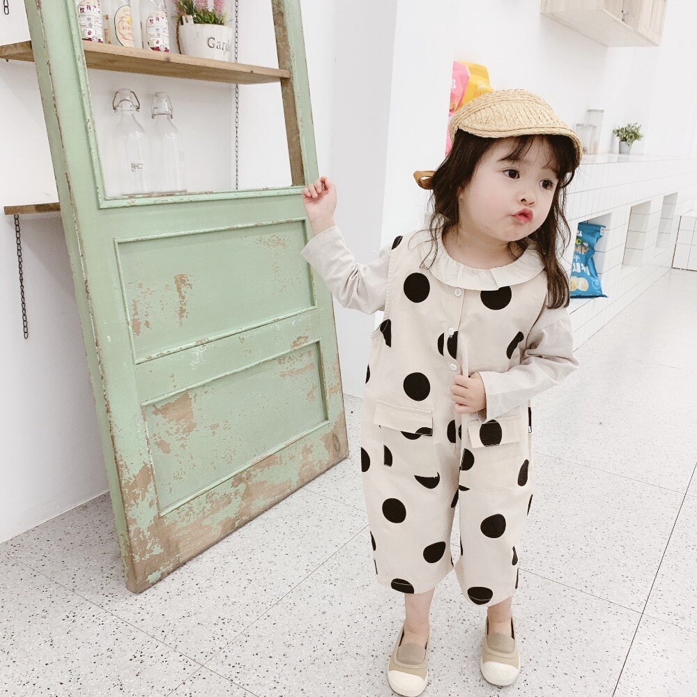 Celveroso-salopette d'été pour tout-petits | Pantalons à bretelles pour bébés filles, à pois, salopette mignonne pour enfants de 1 à 5 ans,