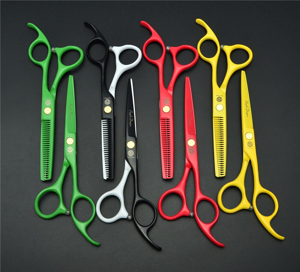6 inch Hairdressing scissors set Straight Thinning Barber shears Personality Hair Cutting Shears