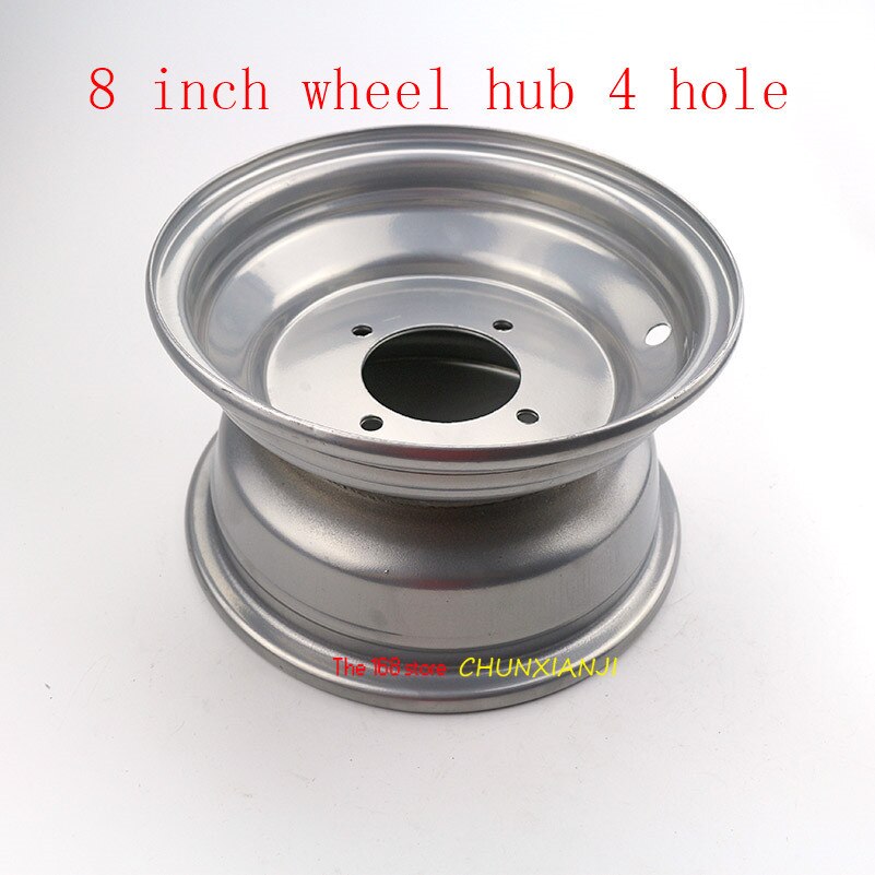 High performance Aluminum ATV 8 Inch Tires Wheel white hub 8" Vacuum Tires 4 Hole Wheel Rims lightning shipment