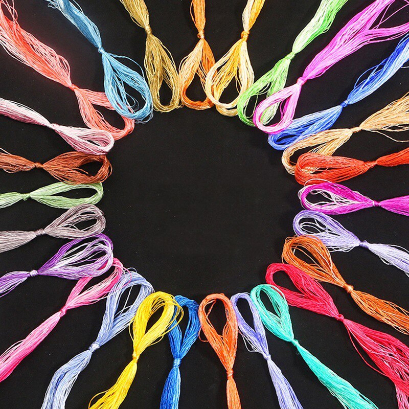 20M Polyester Embroidery Thread Gradient Cross Stitch Floss Threads Cotton Sewing Skeins Skein Kit DIY Sewing Tool Crafts