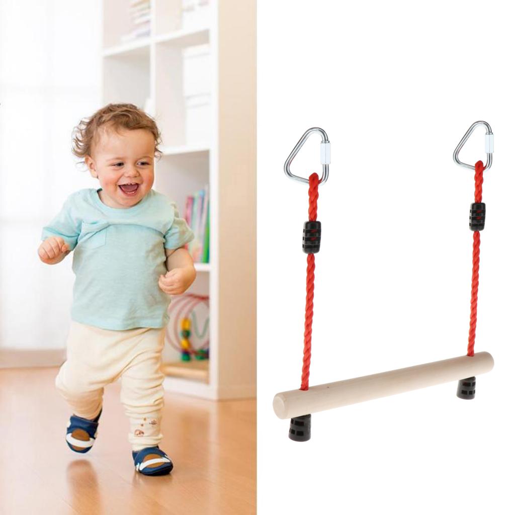 Giochi per bambini altalena all&#39;aperto giocattoli 16 &#39;&#39;trapezio Swing Bar corda per impieghi gravosi e gancio altalena Set accessori aste per arrampicata per bambini