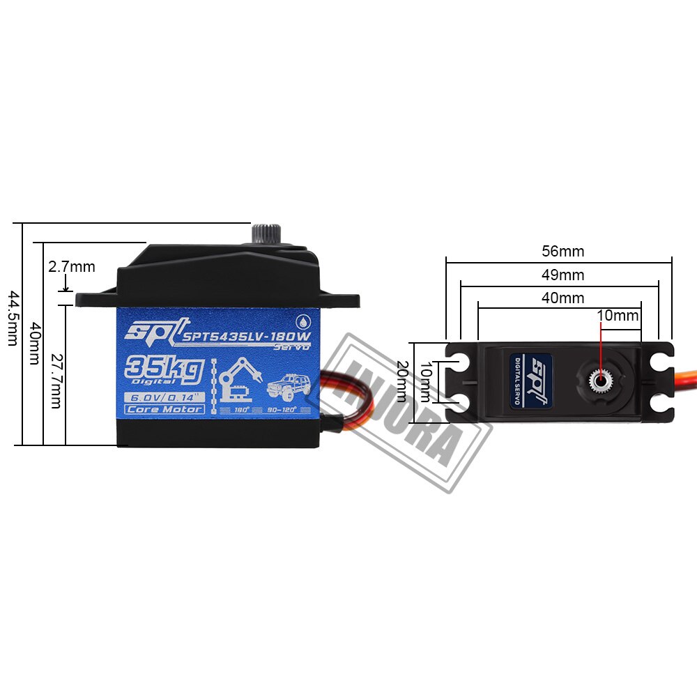 防水 30 キロ 25 キロ大トルクデジタルサーボ spt 5425LV ため 5435LV 1/10 スケール rc クローラ車 rc モデル