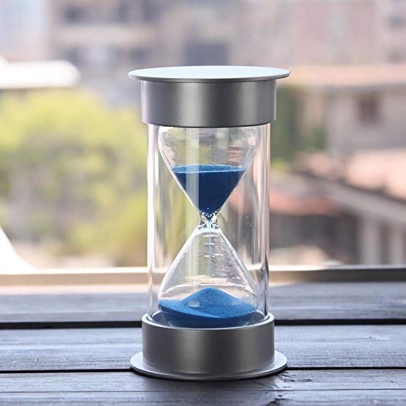 45 Minutes Hourglass,Modern Sand Timer with Sand for Mantel Office Desk Coffee Table Book Shelf Curio Cabinet or End Table Chris
