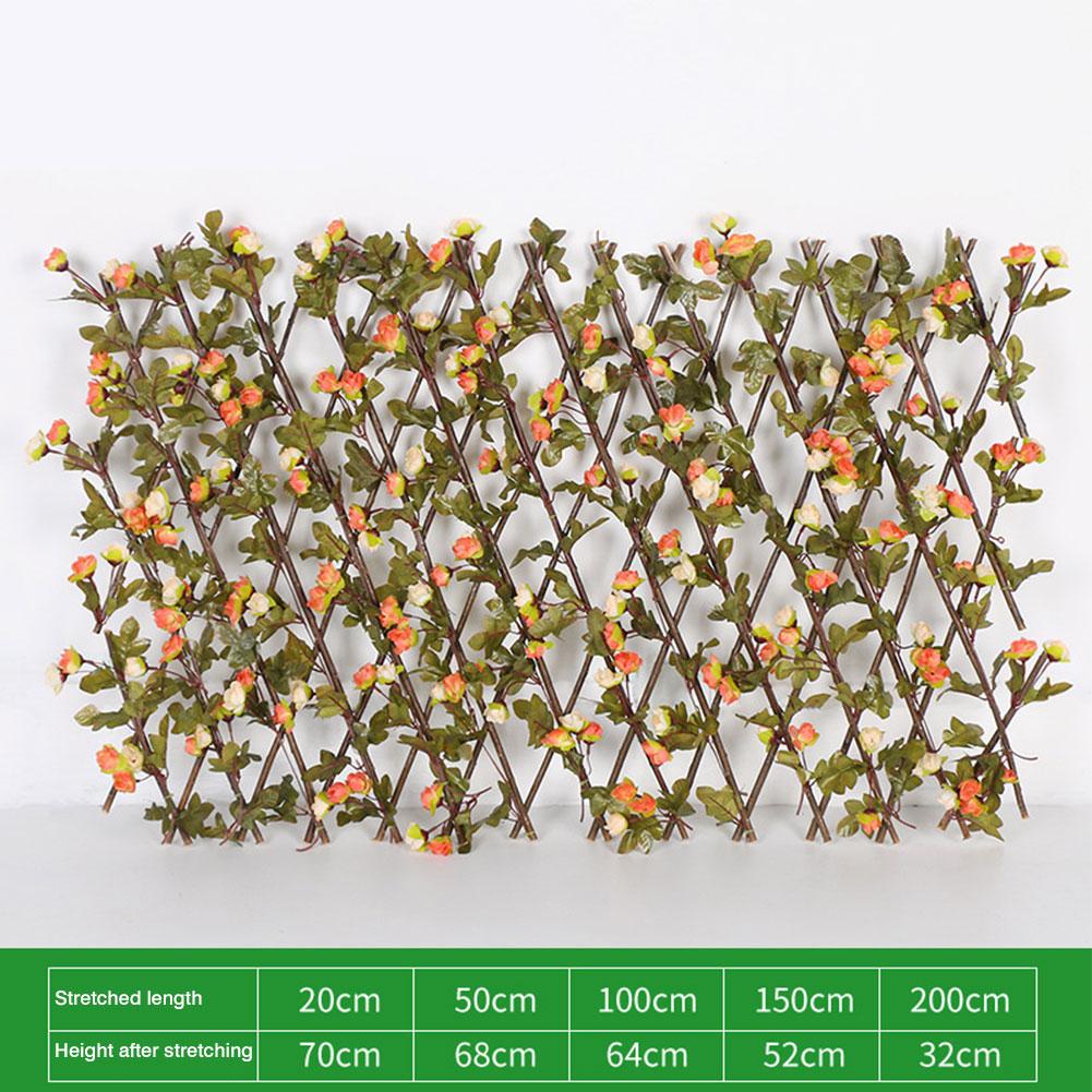 Expandable Faux Privacy Fence Expanding Trellis Fence Retractable Fence Artificial Garden Plant Fence: Medium champagne