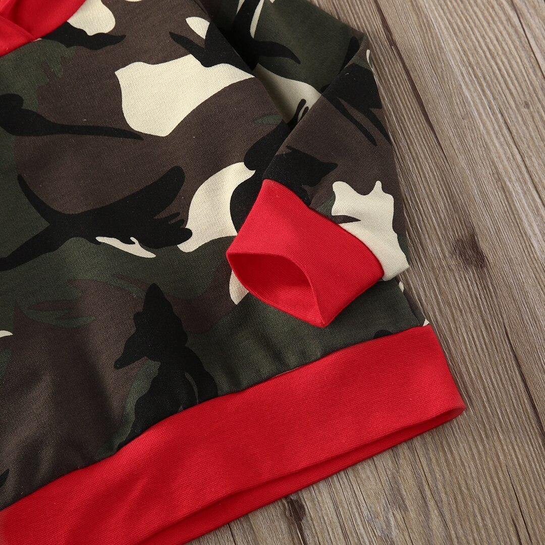 Jaar baby peuter baby jongens camouflage kleding hooded tops lange mouwen hoodie outfit kleding
