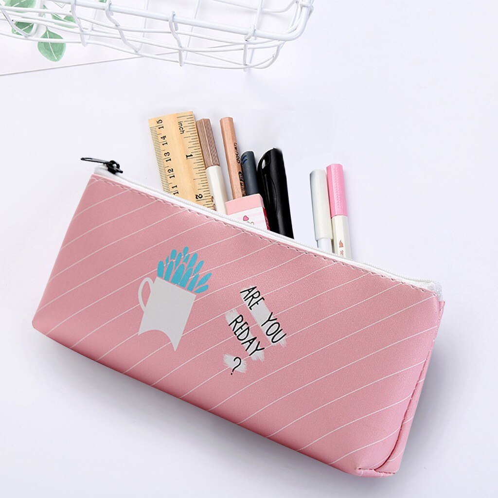 Snelle Levering Leuke Cartoon Leren Briefpapier Creatieve Cactus Etui Duurzaam En Praktische Product: D