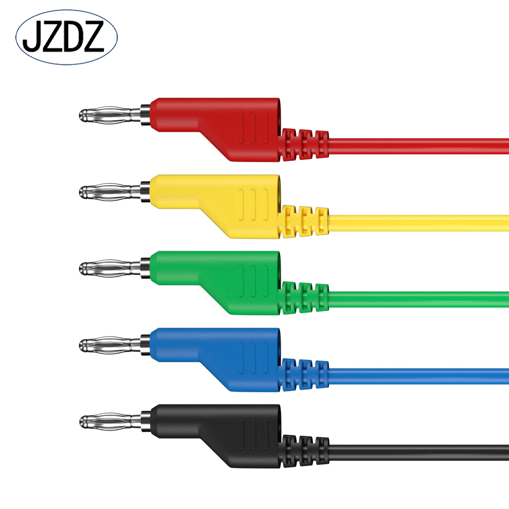 JZDZ 5 stks Multimeter Meetsnoeren 4mm Banaanstekker naar Banaanstekker Elektrische Test kabel Jumper draad DIY tool J.70054