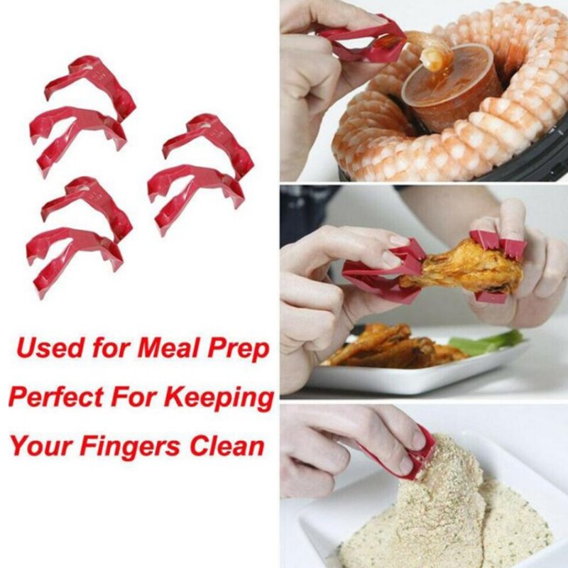 6 stuks gemakkelijk te eten voedselklemmen voor maaltijdvoorbereiding, perfect om uw vingers schoner te houden, snacks te eten, keukengereedschap, opbergaccessoires voor thuis