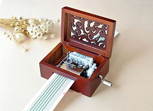 DIY componer música espectro mano manivela accionado punzonado cinta de papel movimiento de caja musical + perforadora + 20 tiras de papel nota