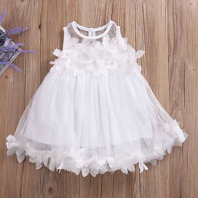 Toddler Kids Baby Girl Flower Tutu Dress Boho Beach Party Pageant Princess Dress Outfits Kids Girl Clothes 0-7T