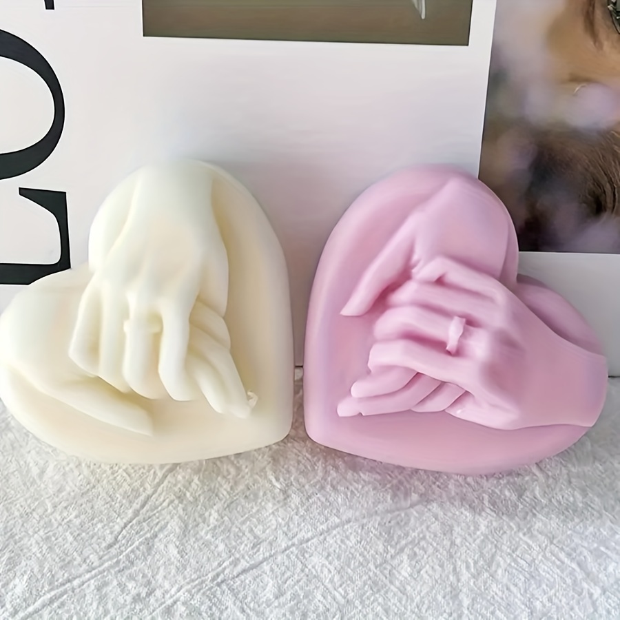 Moldes de velas de silicone em forma de coração 3D - perfeitos para proposta DIY, dia dos namorados, cera de aromaterapia, sabonete caseiro