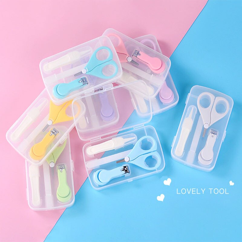 Baby Healthcare Kit Nail Care Set Portable Infant Finger Trimmer Cutter Scissors Clipper Storage Box Daily Cleaning Care Tools