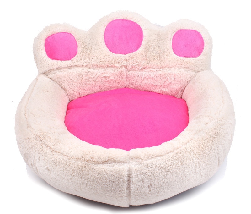 Huisdier Kat Hond Bed Leuke Kat klauw Huisdier Huis warm huisdier Producten Volledig Verwijderbare &amp; Wasbare Zachte Huisdier Kat Huis opvouwbare Hond huis: white / L