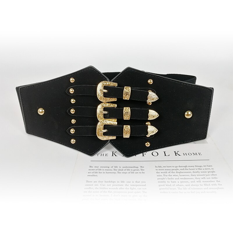 Cinturón elástico de corsé de talla grande cinturones anchos para mujer cintura elástica fajines cinturón grande vestido Vintage Ceinture Femme