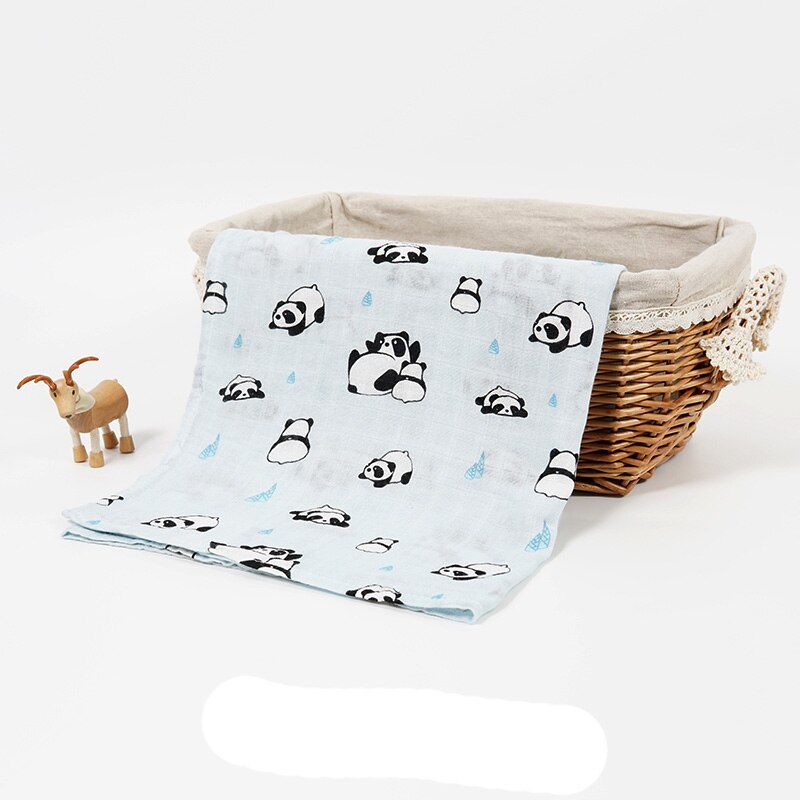 Baby Swaddle Wrap Soft Bamboo Cotton Blanket For Baby Stroller Use Cute Cartoon Baby Blanket 120*120cm