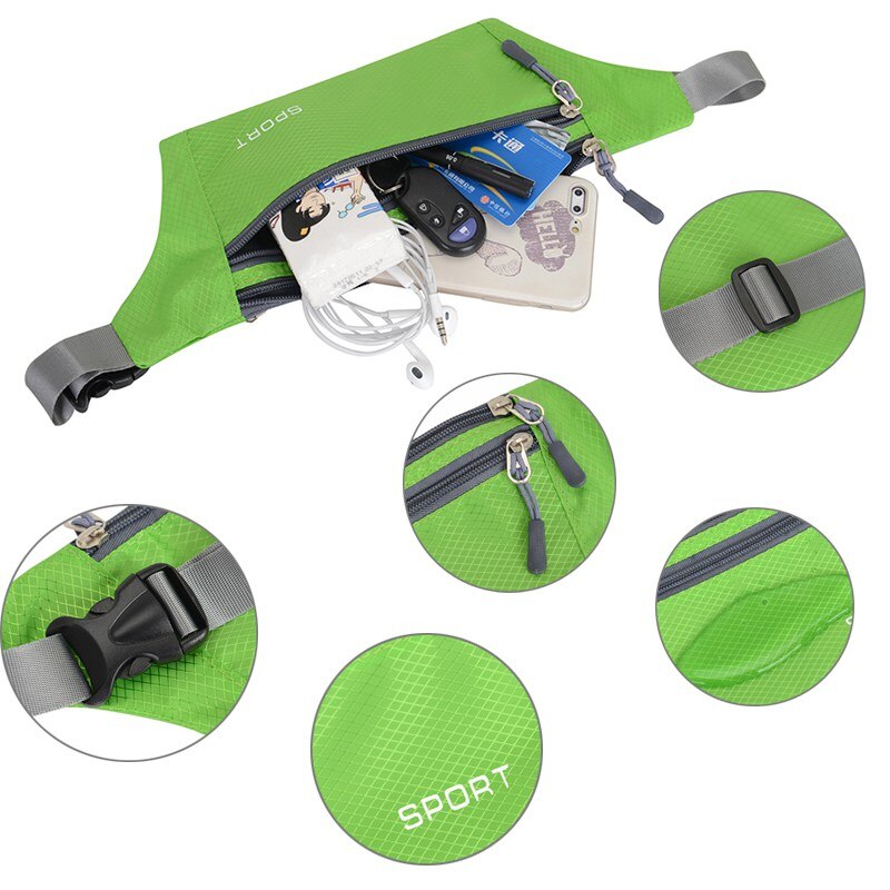 Women Men Waterproof Running Waist Bag Outdoor Pouch Sports Running Hiking Belt Bags Women for Iphone Phone Jogging Bags