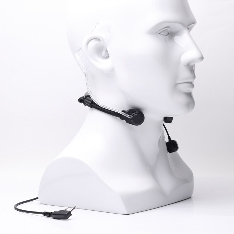 HURRISE écouteur talkie-walkie 2Pin Plug K Headset Grand Bouton PTT