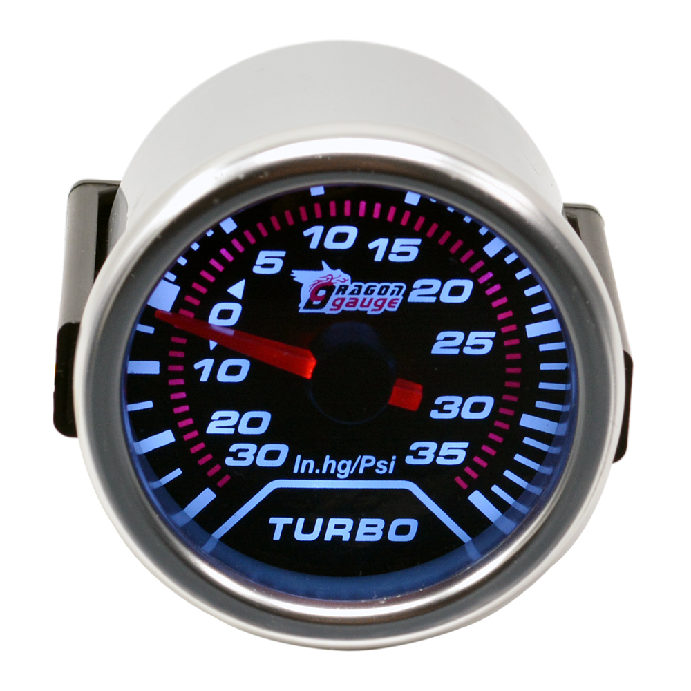 Dragon 52mm Auto Car Ｍechanical Pointer Turbo Boost Gauge Vacuum Pressure Meter -30-35 Psi Instrumer