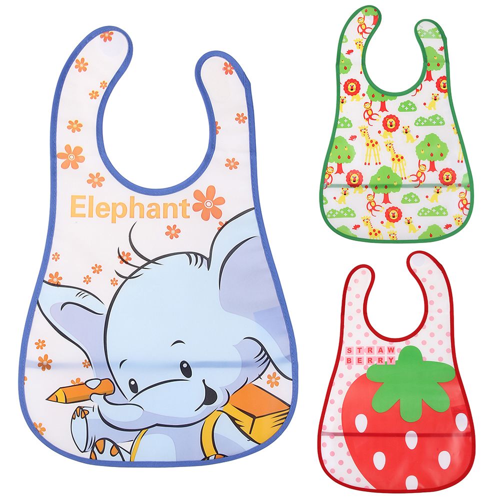 1Pcs Cartoon Animal Baby Bibs Waterproof Lunch Feeding Bibs Cute Cloth Towels Apron Kids Feeding Accessories