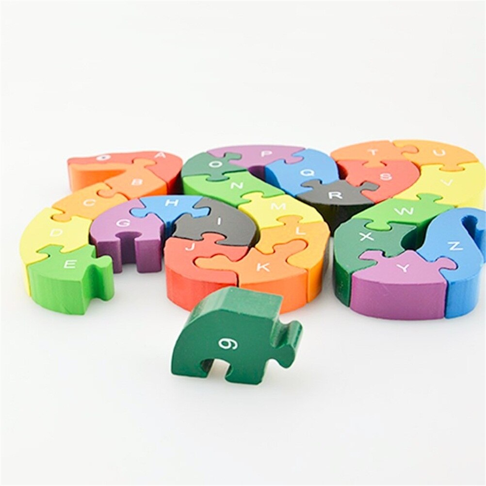 1Set Kids 3D Wood Puzzle Funny Educational Toys Brain Game Kids Winding Snake Wood Toys