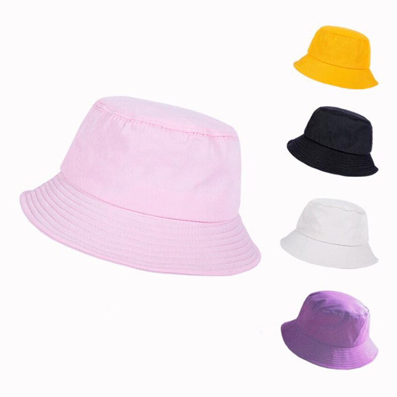 Bucket Hat für Damen & Herren - Baumwoll-Sonnenhut Unifarben - Outdoor Fischer Panama Hut