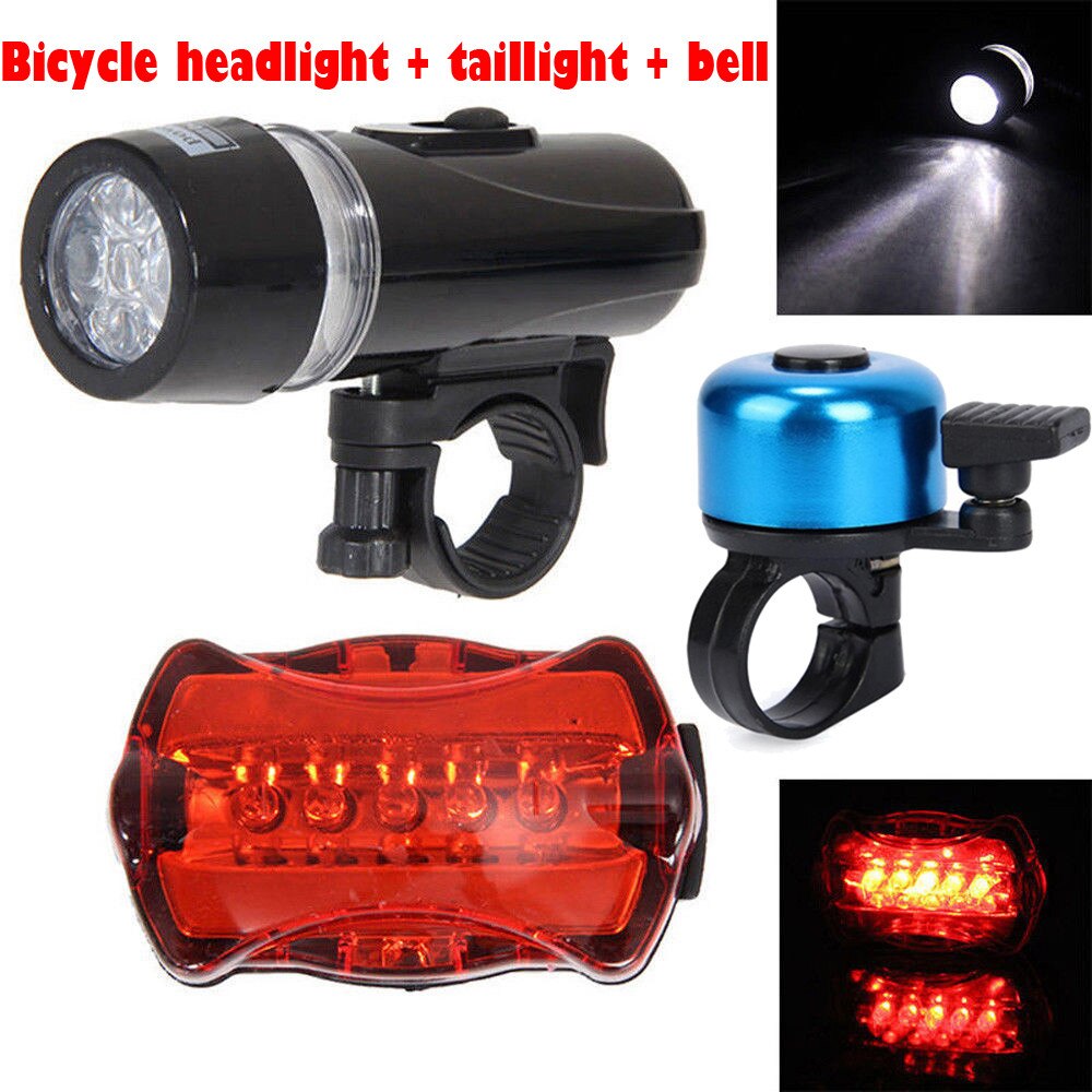 Luz LED frontal para bicicleta, linterna para seguridad trasera, accesorios de luz