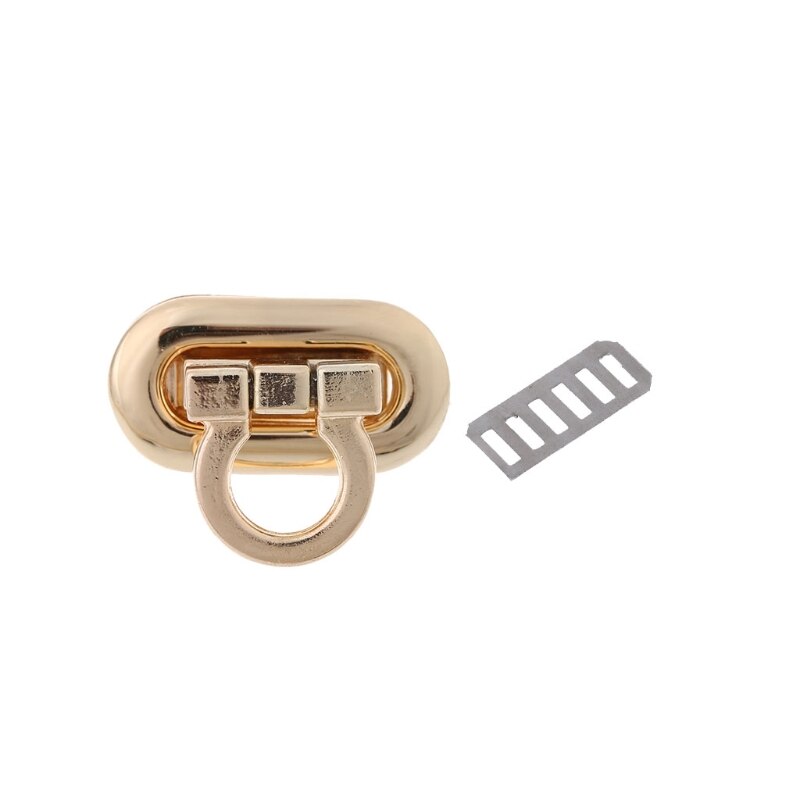 Metal Clasp Turn Lock Twist Lock for DIY Handbag Craft Bag Purse Hardware: Gold